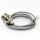 Textilkabel Silber mit Vintage E27 Lampenfassung Messing vernickelt und 2 Schraubringe 1-5m