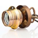 Abschluss-Kaschierung 57x11mm Metall Antik Fume mit Rand für Lampen und Leuchtenbau