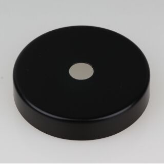 Abschluss-Kaschierung 57x11mm Metall schwarz mit Rand für Lampen und Leuchtenbau