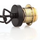 Abschluss-Kaschierung 57x11mm Metall schwarz mit Rand für Lampen und Leuchtenbau