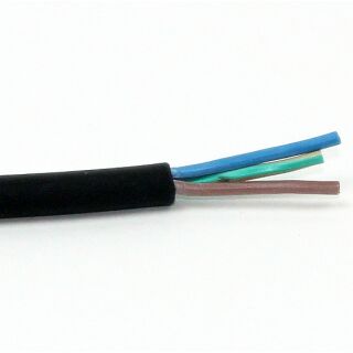 Gummischlauchleitung schwarz 3Gx1,5 mm² H07RN-F