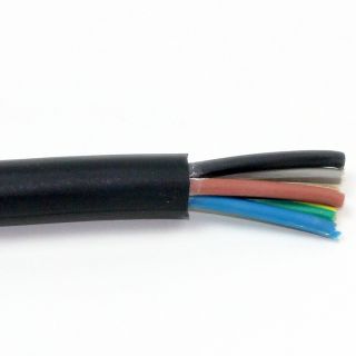 Gummi-Schlauchleitung schwarz 5Gx2,5 mm² H07RN-F