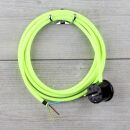 Textilkabel Neon-Gelb 3-adrig mit...