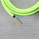 Textilkabel Neon-Gelb 3-adrig mit Schutzkontakt-Winkelstecker Anschlussleitung Zuleitung 1-5m