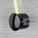 Textilkabel Neon-Gelb 3-adrig mit Schutzkontakt-Winkelstecker Anschlussleitung Zuleitung 1-5m