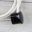 Textilkabel Kiesel 3-adrig mit Schutzkontakt-Winkelstecker Anschlussleitung Zuleitung 1-5m