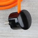 Textilkabel Anschlussleitung Zuleitung 2-5m orange mit Schutzkontakt-Winkelstecker