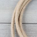 Textilkabel Anschlussleitung Zuleitung 2-5m Hanf Jute beige mit Schutzkontakt-Winkelstecker