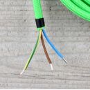 Textilkabel Kiwi-Grün 3-adrig mit Schutzkontakt-Winkelstecker Anschlussleitung Zuleitung 1-5m