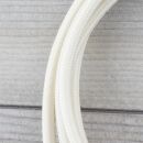 Textilkabel Elfenbein 3-adrig mit Schutzkontakt-Winkelstecker Anschlussleitung Zuleitung 1-5m