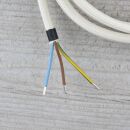 Textilkabel Elfenbein 3-adrig mit Schutzkontakt-Winkelstecker Anschlussleitung Zuleitung 1-5m