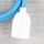 Textilkabel Lampenpendel 1-5m blau mit E27 Fassung Kunststoff weiß