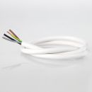PVC Lampenkabel Elektro-Kabel Stromkabel Rundkabel wei&szlig; 4-adrig 4x0,75mm&sup2; H03 VV-F