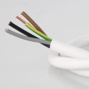 PVC Lampenkabel Elektro-Kabel Stromkabel Rundkabel weiß 4-adrig 4x0,75mm² H03 VV-F