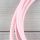 Textilkabel Lampenpendel 1-5m rosa mit E14 Fassung Kunststoff schwarz