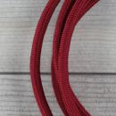 Textilkabel Bordeaux Rot E14 Lampenfassung mit Glattmantel Kunststoff weiß