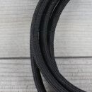 Textilkabel Schwarz E14 Lampenfassung mit Glattmantel Kunststoff weiß