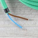 Textilkabel Grün 2-adrig mit Euro-Flachstecker Anschlussleitung Zuleitung 1-5 Meter