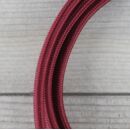 Textilkabel Bordeaux Rot 2-adrig mit Euro-Flachstecker Anschlussleitung Zuleitung 1-5 Meter
