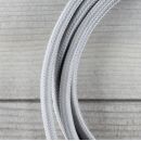Textilkabel Grau 2-adrig mit Euro-Flachstecker Anschlussleitung Zuleitung 1-5 Meter