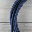 Textilkabel Marineblau 2-adrig mit Euro-Flachstecker Anschlussleitung Zuleitung 1-5 Meter