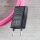 Textilkabel Pink 2-adrig mit Euro-Flachstecker Anschlussleitung Zuleitung 1-5 Meter