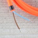 Textilkabel Anschlussleitung Zuleitung 1-5m neon-orange...