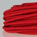 Textilkabel Stoffkabel rot 3-adrig 3x0,75 Zug-Pendelleitung S03RT-F 3G0,75 