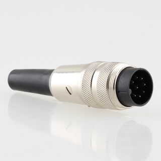 Audio DIN Stecker Metall 8-polig mit Knickschutz