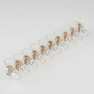 Lüsterklemme 10mm² transparent 10-polig einseitig geschlossen max. 57A/500V von FORBOX