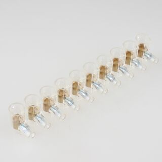 Lüsterklemme 6mm² transparent 10-polig einseitig geschlossen max. 41A/500V von FORBOX