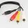 Audio-Verbindungskabel 4x Cinchstecker auf 1 DIN-Kupplung 5-polig 0,2 Meter