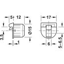 Häfele Schnappverschluss Schnäpper für 5-6.5mm Glastüren