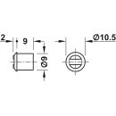 Häfele Magnetverschluss Schnäpper zum Einleimen für 9mm Bohrung Haftkraft 1.8kg braun