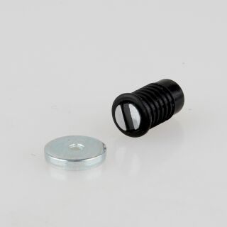 Häfele Magnetverschluss Schnäpper zum Einleimen für 8mm Bohrung Haftkraft 2kg schwarz