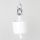 Lampen-Baldachin 62x63mm Metall weiß mit Pendelrohr und Kabel Zugentlastung