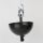 Lampen-Baldachin 50x100mm mit Pendelrohr und Zugentlaster Metall schwarz