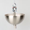 Lampen-Baldachin 120x62mm mit Pendelrohr und Zugentlaster Metall Edelstahl-Optik