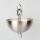 Lampen-Baldachin 120x62mm mit Pendelrohr und Zugentlaster Metall Edelstahl-Optik