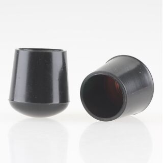 19mm Stuhlbeinkappe Tischbeinkappe schwarz mit Stahleinlage rund