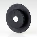 Leuchtenbau Stufenscheibe Hutscheibe Zentrierscheibe 48x10mm Kunststoff schwarz 10,5mm Mittelloch