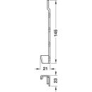 Häfele Möbel Bettverbinder 145x23x21mm Stahl 4 Schließteile (2 Linke und 2 Rechte)