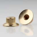 M10x1 Abschlussknopf Zierknopf 25x12mm Messing roh...