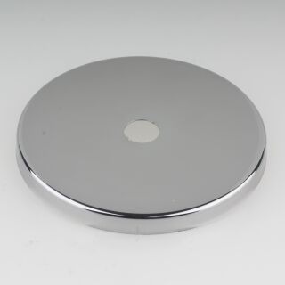 Abschluss-Scheibe Kaschierung 71x6mm Metall verchromt für Lampen und Leuchtenbau