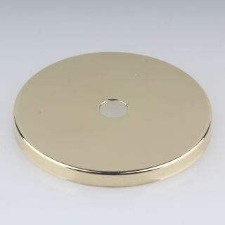 Abschluss-Scheibe Kaschierung 71x6mm Messing poliert für Lampen und Leuchtenbau