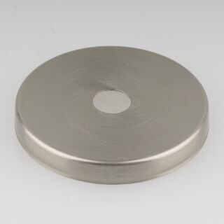 Abschluss-Scheibe Kaschierung 51x6mm Metall Edelstahloptik für Lampen und Leuchtenbau