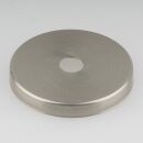 Abschluss-Scheibe Kaschierung 51x6mm Metall Edelstahloptik für Lampen und Leuchtenbau
