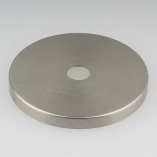 Abschluss-Scheibe Kaschierung 61x6mm Metall Edelstahloptik für Lampen und Leuchtenbau