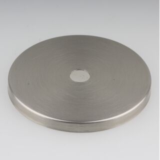 Abschluss-Scheibe Kaschierung 71x6mm Metall Edelstahloptik für Lampen und Leuchtenbau