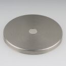 Abschluss-Scheibe Kaschierung 71x6mm Metall Edelstahloptik für Lampen und Leuchtenbau